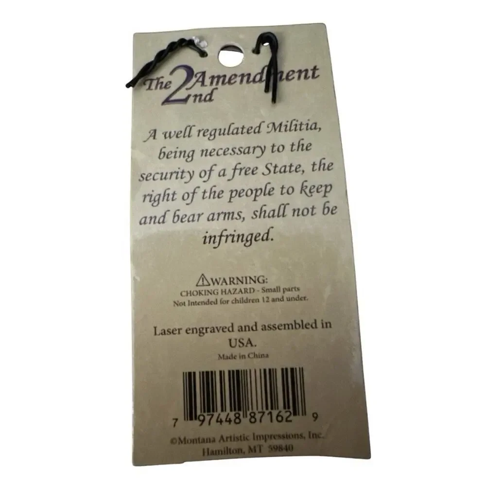 2nd Amendment Faux Rifle Bullet Keychain Name Jesse Montana Artistic Impressions